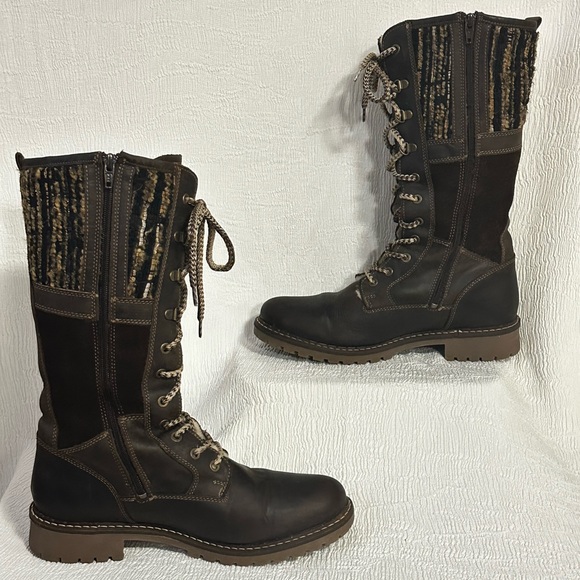 Bos & Co Holland Wool-Lined Waterproof Tall Boots Sz 40/9.5 Portugal ❄️🖤 - Picture 5 of 9